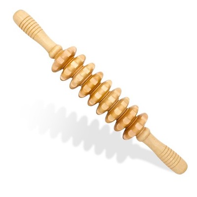 HTHLNG Wooden Fascia Massage Roller   Handheld Myofascial Release Massage... 