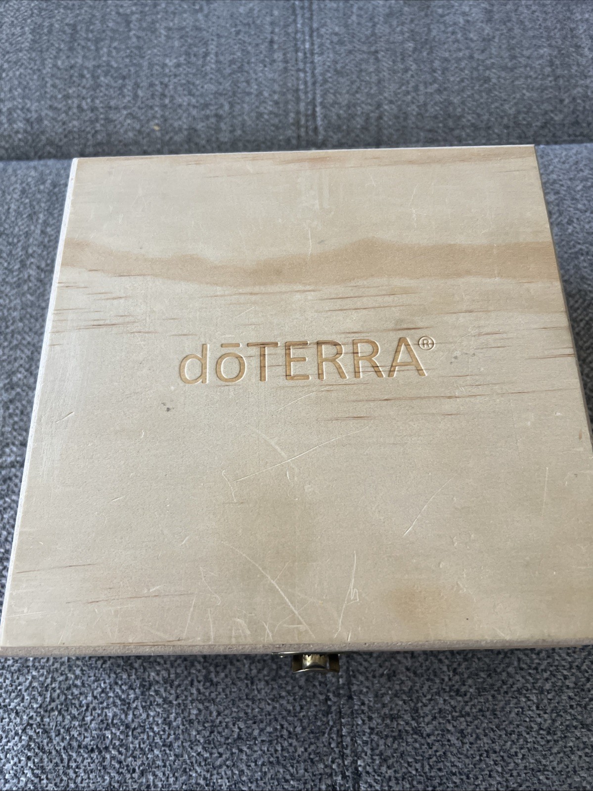 Storage Box - Natural Wood 7" X 7" X 3.5" -holds 25