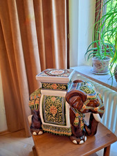 Keramik Elefant, Elefanten-Figur - Blumenstä...