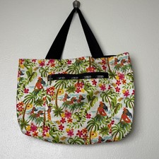 LeSportsac Hawaii Limited Edition "Wahine Hula Girl" Tropical Print Tote RARE