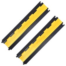 YesSources Cable Ramp Protector 2 Channel Hose Cover Speed Bump for Road,2 Packs