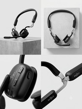 Shokz Open Meet Wireless On-Ear Headset Black UHF Boom Mic Double Earpiece
