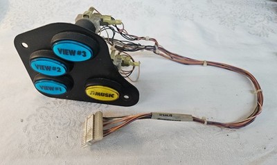 Atari San Francisco RUSH 2049 Arcade Game VIEW BUTTON Assembly w Harness GOOD