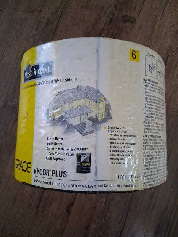 Grace Vycor Plus Self-Adhered Window and Door Flashing - 6in. - One Roll
