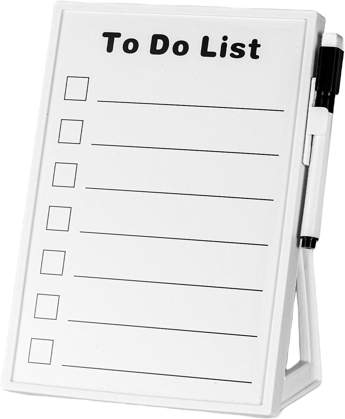 Desktop Dry Erase Board, Small Whiteboard with Stand, A5 Size 8.3 x 5.8 Inches w
