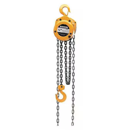 Harrington Cf005-15 Manual Chain Hoist, 1000 Lb., Lift 15 Ft.