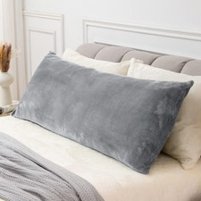 Body Pillow Cover with Zipper Closure Super Soft and Cozy Fuzzy Fleece Pillowca