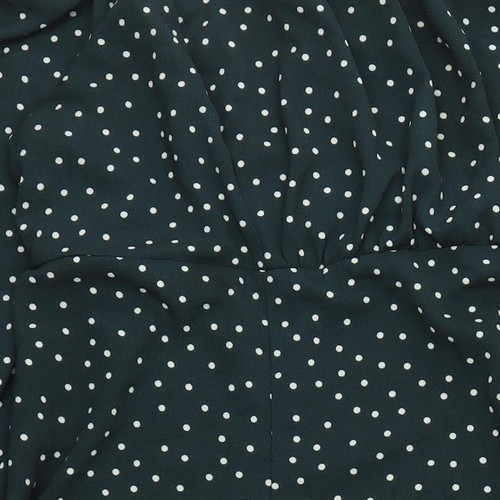 ASOS DESIGN Women's Green Polka Dot Shift Dress Size 30 - Picture 7 of 12