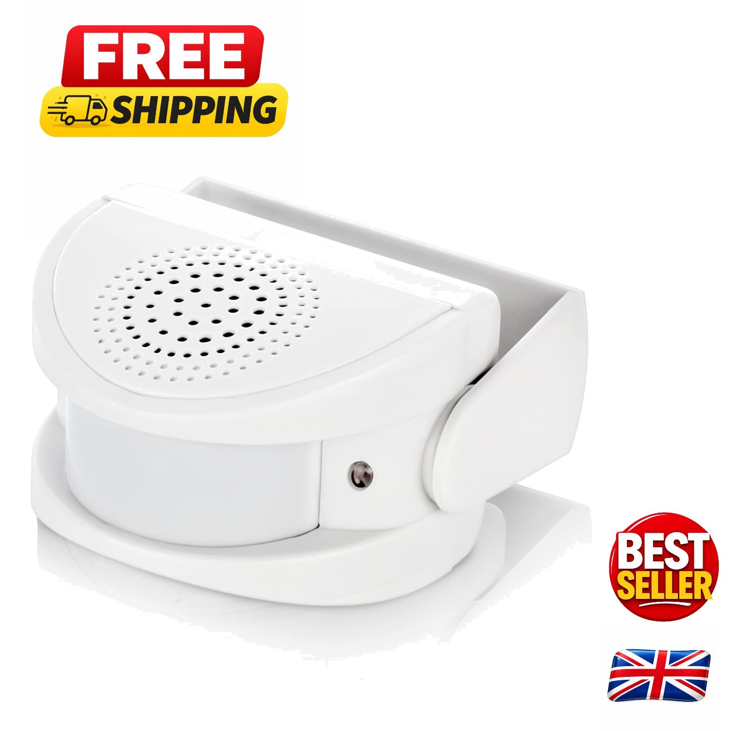 User-Friendly Wireless Motion Sensor Doorbell with 6M Detection Range & Alerts