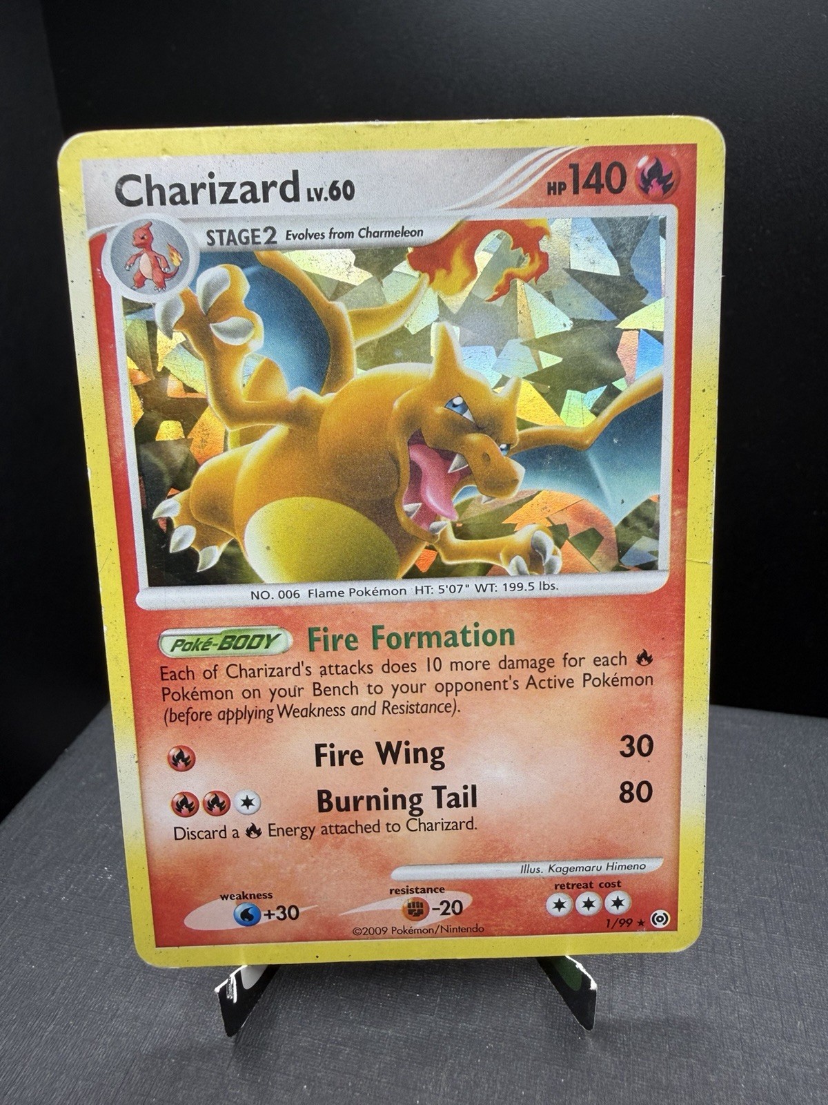 Pokemon TCG Platinum Arceus Charizard 1/99 Cracked Ice Holo HP