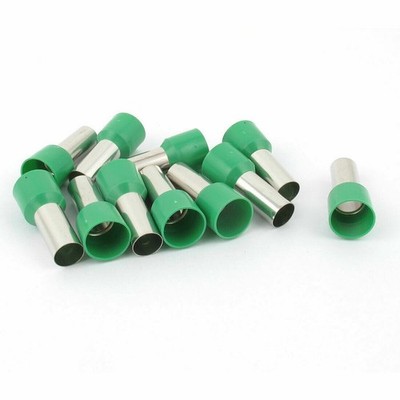 10Pcs Wire Crimp Connector Terminal Insulated Ferrule Green E25-16 4AWG 25mm2 KD