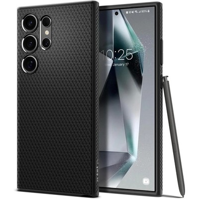 Handyhülle für Galaxy S24 Ultra Spigen Case Cover Futeral Hülle Tasche Schwarz