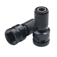 2PCS 1/2 Square Drive to 1/4 Hex Shank Socket Adapter Converter for Impact