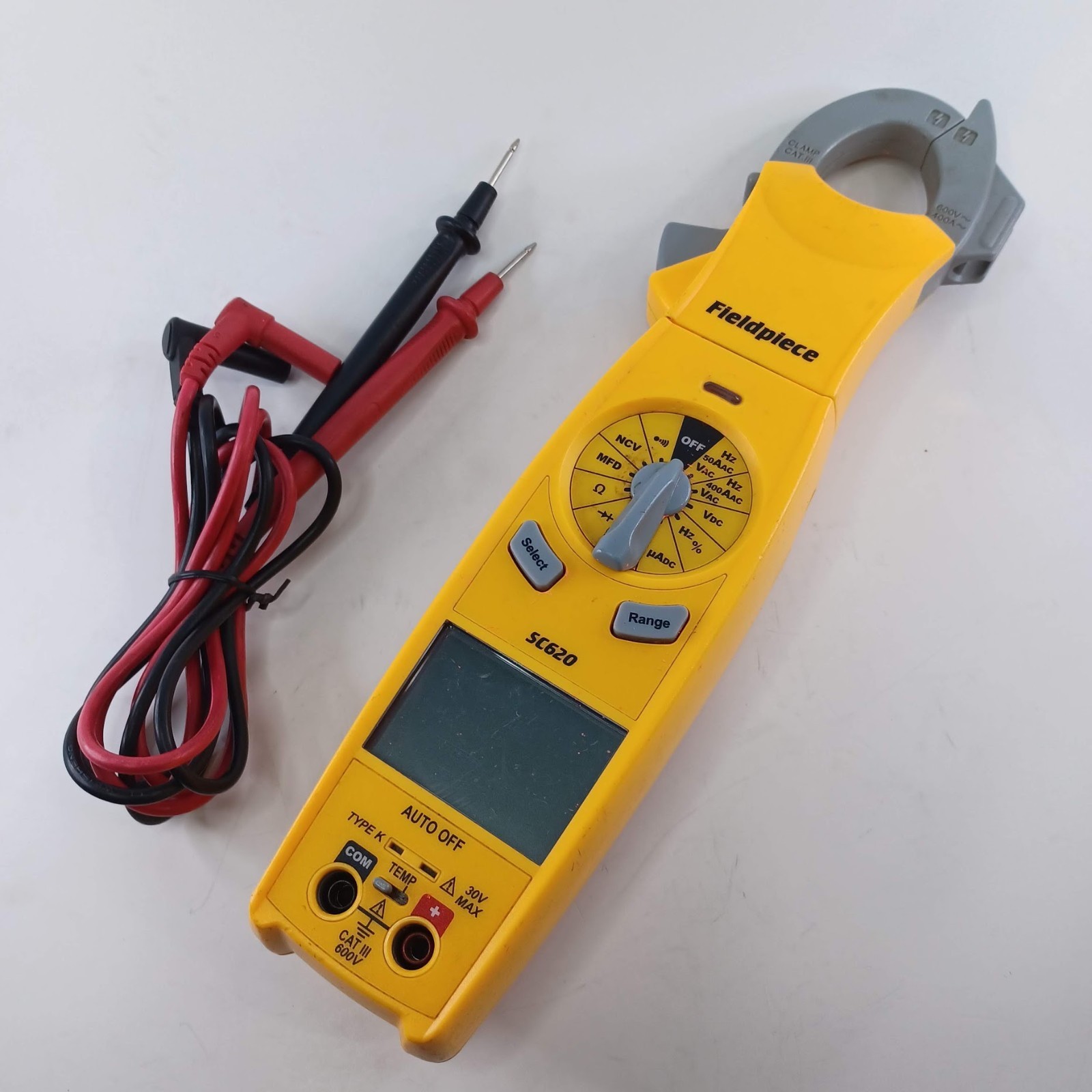 Fieldpiece SC620 Clamp Multi Meter Dual Display CAT III 600V 400A w/ Leads