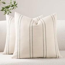 Decorative Throw Pillow Covers 18x18 Inch Set of 2 18" x 18" Pack of 2 Grey