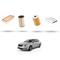 Hoffcar Set Service - 4 Filter FüR Skoda Superb II (3T) 1.6 Tdi 77Kw Von 2010
