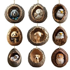 Animal Christmas Tree Ornaments Christmas Tree Animal Pattern 2D Acrylic