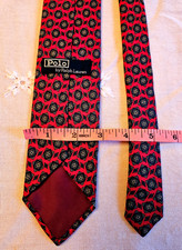 VTG Polo Ralph Lauren Mens 100% Silk Tie Red & Blue Made in USA