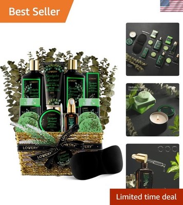 Indulge in Eucalyptus Bath Set - 17-Piece Spa Basket for Ultimate Relaxation