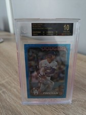 2024 Topps FREDDIE FREEMAN Blue Foil SP /999 BGS 10 BLACK LABEL POP 1 DODGERS