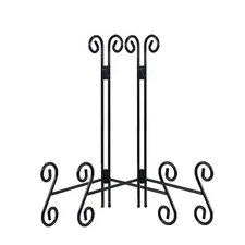 12 Inch Plate Stands for Display, 2Pack Black Iron Adjustable Easel Stand for...