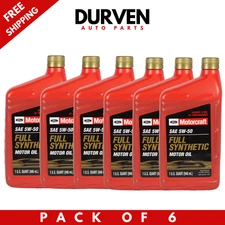 Motorcraft SAE 5W-50 Motor Oil OEM Ford Full Synthetic XO5W50QGT (6 Quarts)