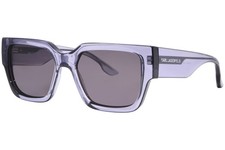 Karl Lagerfeld KL6142S 020 Sunglasses Grey/Solid Smoke Lenses Square Shape 55mm