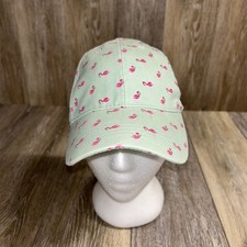 Pink Flamingo Light Green Blue Hook Loop Strapback Baseball Hat Cap Adjustable