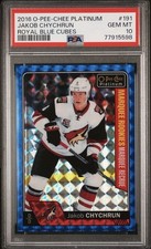 2016 OPC Jakob Chychrun PSA 10 #3/99 RC ROYAL BLUE CUBES PLATINUM PLAT ROOKIE