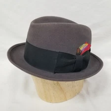 Vintage Richman Brothers Mainline Gray Felt Fedora Hat Mens Size 7 