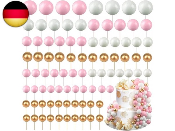 108 StüCk Tortendeko Kugeln Cake Topper, Torten Deko, Mini Ballons-image