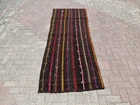 3x8 ft Handmade Runner kilim rug vintage kilim rug Turkish red rug bedroom rugs