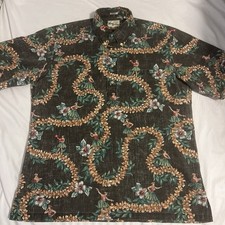 Reyn Spooner Hawaiian Shirt L Limited Issue Lei Hula Dancer Girl Hibiscus Floral