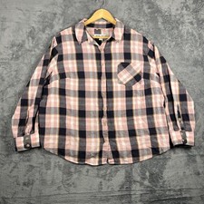 Ava & Viv Flannel Shirt Womens 3X Pink Black ...