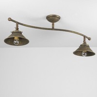 Deckenleuchte Lampe Antik Aus Messing 2Xe14 Handarbeit Vintage Esszimmer