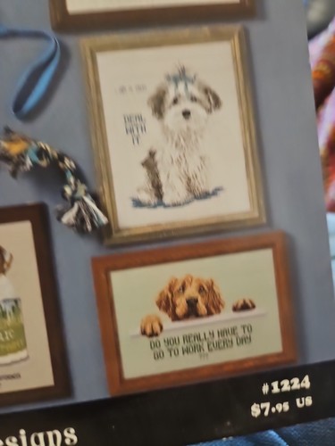 Jeanette Crews Dogs Cross Stitch Book 1224 Tailwaggers #6 - Picture 7 of 10