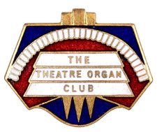 Vintage Old The Theatre Organ Club Members Enamel Brooch Badge