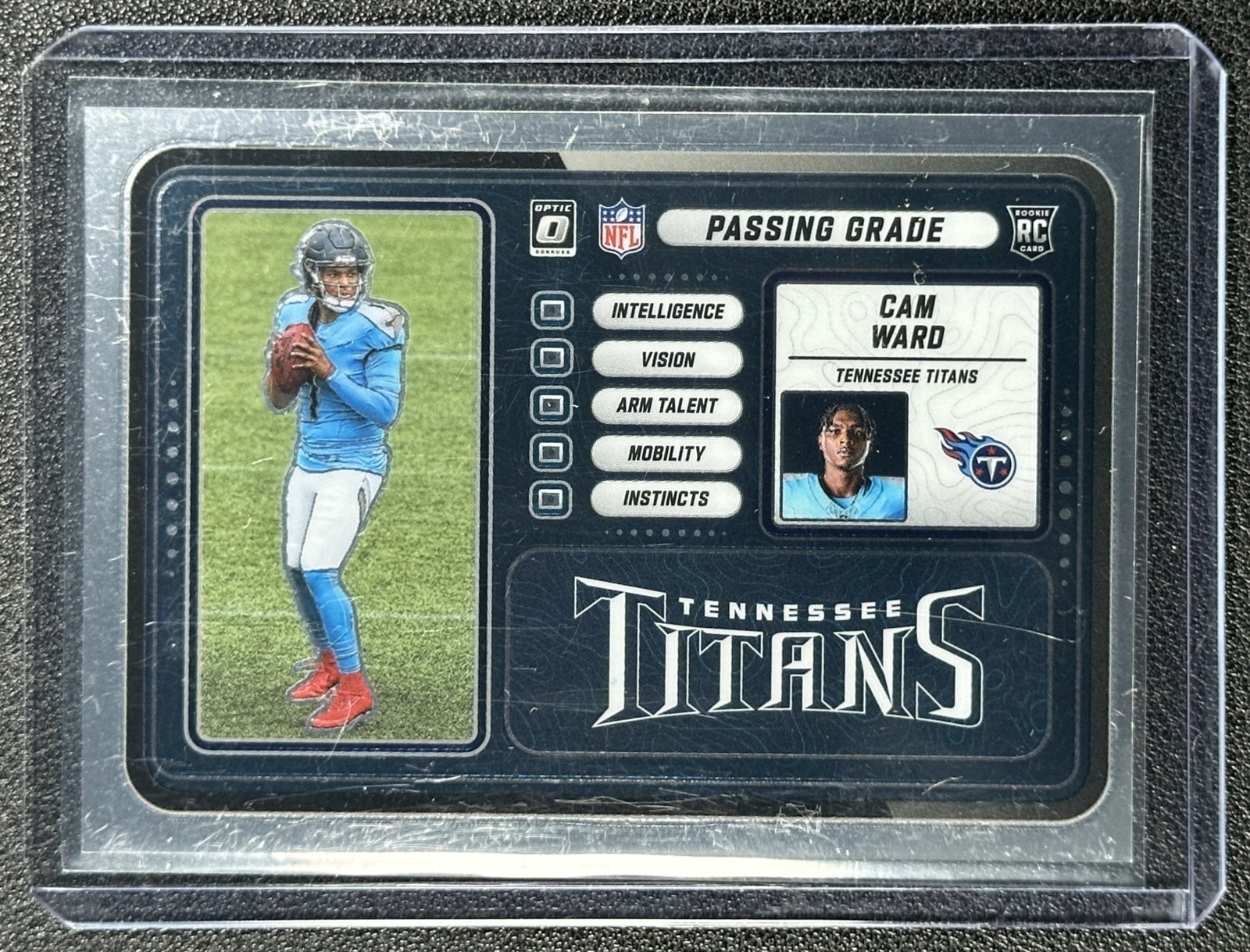 CAM WARD 2025 PANINI DONRUSS OPTIC #1 ROOKIE PASSING GRADE RC TITANS