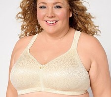 Breezies Wild Rose Seamless Wirefree Support Bra - Core Size 44B Champagne