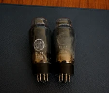 2 - Rare Valvo  EL37 Tubes / Matched Date Cord R61 B8J / Mullard