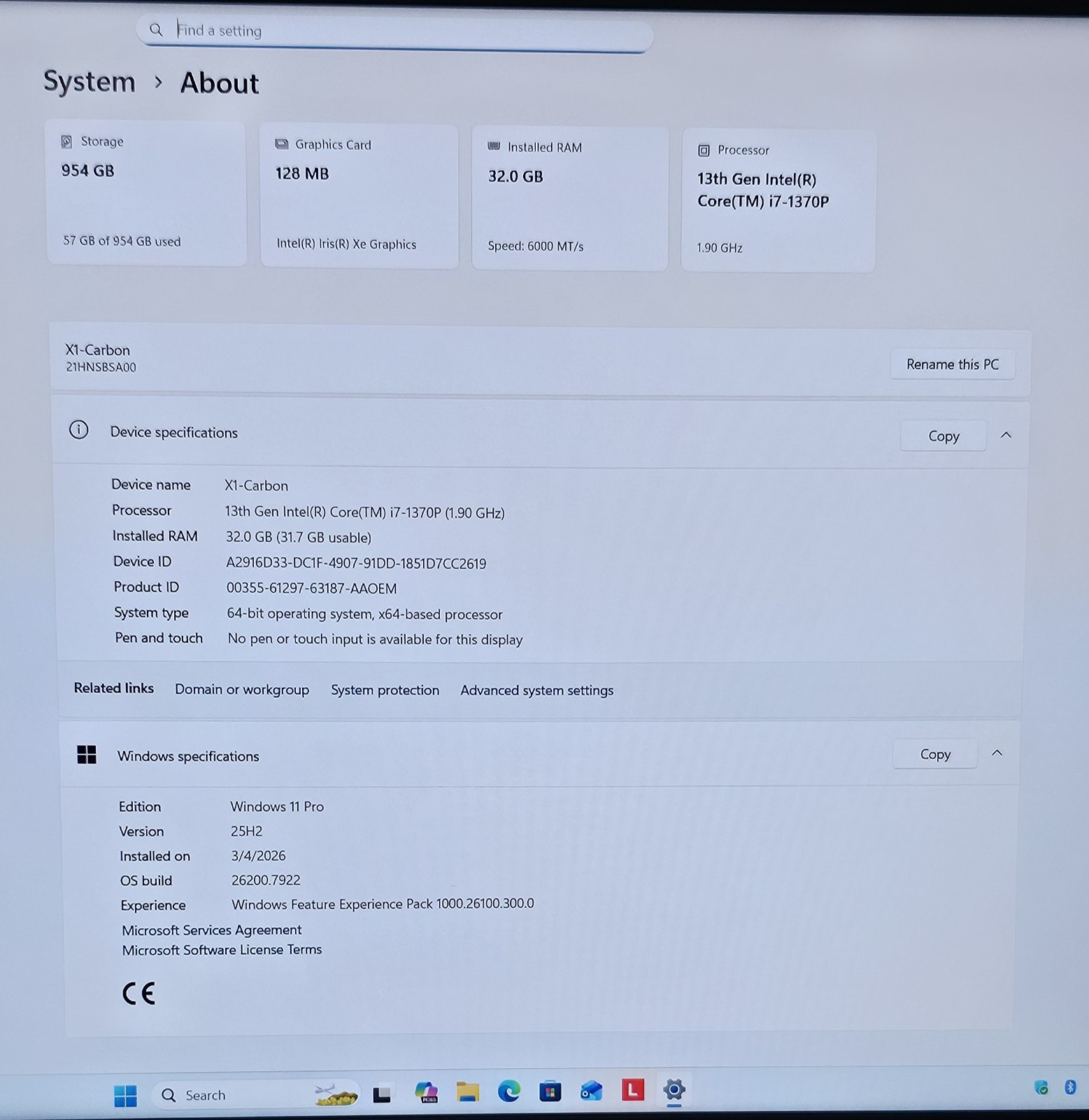 Lenovo ThinkPad X1 11th Gen, 14-Inch Laptop, with Intel- i7-1370P, Windows 11 Pro