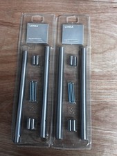 IKEA LANSA Griffe 160 mm (6 1/4") Edelstahl 600.557.54 - 4 Stück. 2 Packungen