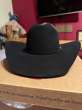 American Hat Company 1000X American Mink Black Western Cowboy Hat Size 7 1/4