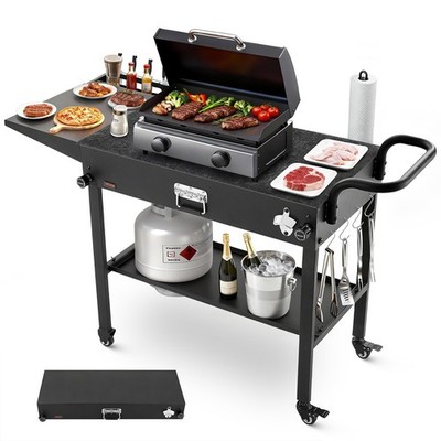 Outdoor Grill Cart, 31.0 x 17.0 inch Tabletop Size Grilling Table, Foldable Outd