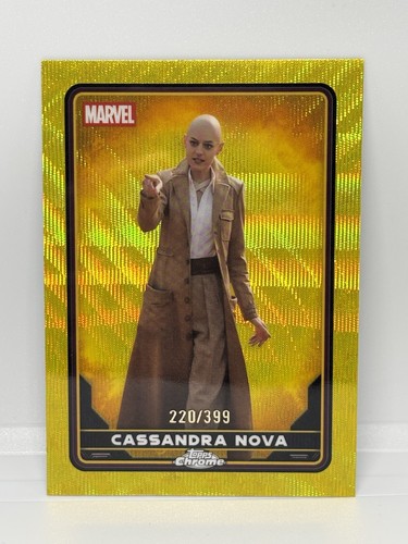 2025 Topps Chrome Deadpool Cassandra Nova #46 Yellow Wave /399