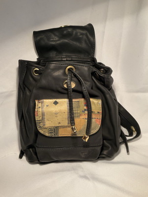 Atelier V Cuir Black Leather Mini Pack Shoulders Bag
