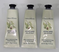 Crabtree Evelyn Avocado Olive Basil Hand Therapy 0.9oz Set of 3