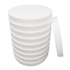 8 Inch 10-Pack Foam Circles for Crafts 1" Thick , Polystyrene Round Foam Dis...