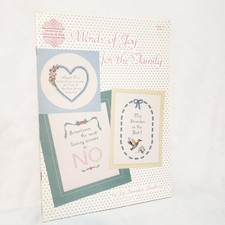 Words of Joy for the Family Sayings Cross Stitch Leaflet Gloria Pat 1991