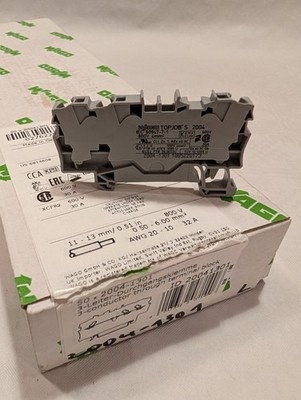 WAGO TOPJOB S 2004-1301 3-Leiter-Durchgangsklemme 4 mm² Push-in CAGE CLAMP
